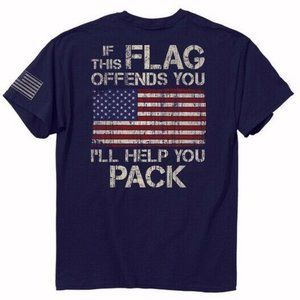 If This Flag Offends You I’ll Help You Pack Short Sleeve T-Shirt - NEW Fast Ship